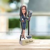 Personalized Female News Anchor Caricature - Fun Desk Photo Stand 2
