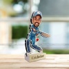 Male Cricketer Caricature Photo Stand 2