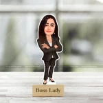 Boss Lady | Custom Business Woman Caricature Photo Stand Gift 1
