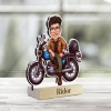 Personalized Cyclist Caricature Stand - Custom Bike Rider Photo Display 2