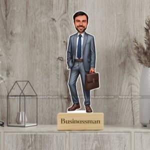 1 Business Man Caricature Photo Stand Gift