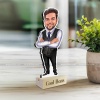 2 Cool Male Boss Caricature Photo Stand Gift