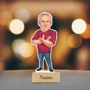 1 personalized caricature photo stand, men's gift idea