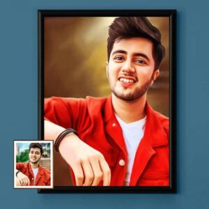 Personalized digital oil painting photo frame gift