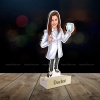 2 Personalized Dentist Doctor Caricature: A Unique Desk Decor for Female Dentists