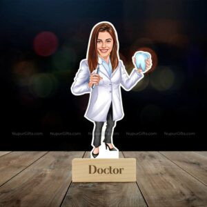 1 Personalized Dentist Doctor Caricature: A Unique Desk Decor for Female Dentists