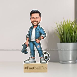 Shop our Personalized Footballer Caricature Photo Stand 1