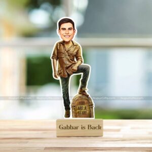 1 Gabbar Is Back Cartoon Caricature Photo Stand Gift