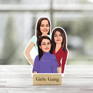 Personalized Caricature Photo Stand for Girl Gangs - Ideal Gift for Friends 1