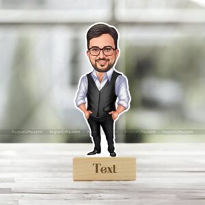 1 IT Employee Cartoon Caricature Photo Stand Gift Item