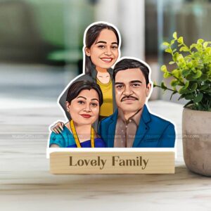 1 Laugh Together, Forever: Personalized Family Caricature Stand