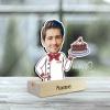 2 Male Baker Chef Caricature Photo Stand