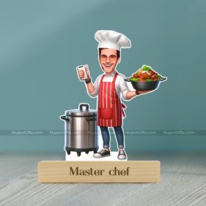 1 Elevate Your Culinary Space: Customized Master Chef Friend Caricature Stand