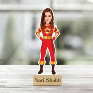 Personalized Women's Strength Caricature Stand – Naari Shakti 1