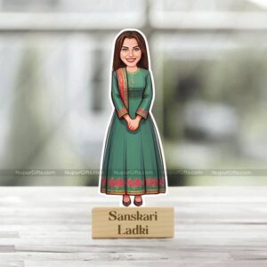 1 Sanskari Naari Caricature Photo Stand Gift