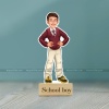 1 Custom School Boy Caricature Photo Stand: Personalize Your Memories