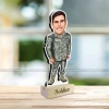 2 Soldier Man Personalized Caricature Photo Stand: Custom Military Gift"