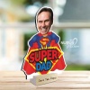 2 SuperDad Comic Hero Caricature Photo Stand