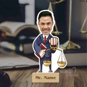 1 Male Lawyer Caricature Photo Stand Gift