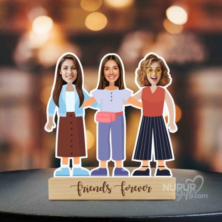 1 3 Friends Forever Caricature Gift