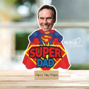 1 SuperDad Comic Hero Caricature Photo Stand