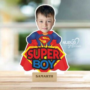 1 Super Boy Kid Caricature Photo Stand Gift