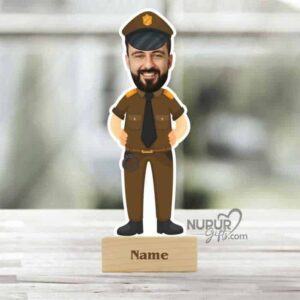 1 Standing Police Officer Caricature Photo Stand