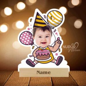 Baby Birthday caricature photo stand 1