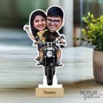1 Couple on Bike Caricature Photo Stand