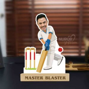 1 Male Cricketer Caricature Photo Stand