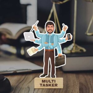 1 Multitasker Man Caricature Photo Stand Gift