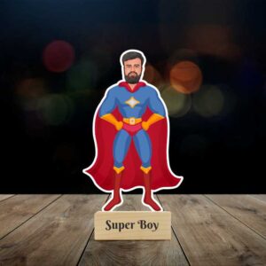 1 SuperHero Caricature Photo Stand Gift