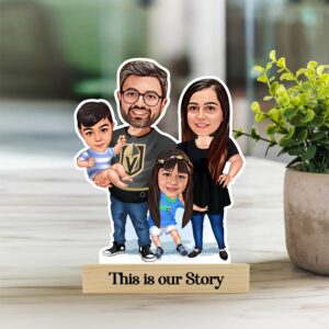 1 My Family Story Caricature Photo Stand Gift