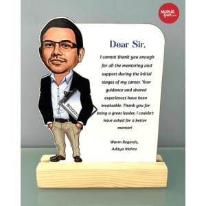 Super Boss Men Cartoon Caricature Custom Photo with Message