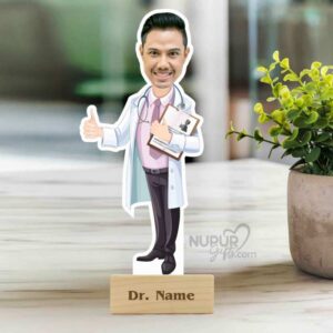 1 Male Doctor Caricature Photo Stand Gift