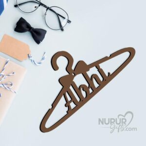 Personalized Wooden Hanger for Male Groomsmen - Nupur Gifts