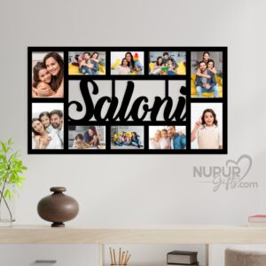 Custom Picture Collage Photo Frame with Name and Text