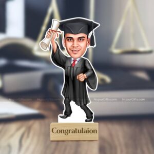 Custom Graduation Caricature Photo Stand for Him – Perfect Graduation Gift 2