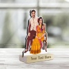 Unique Couple Caricature Photo Stand in Traditional Attire