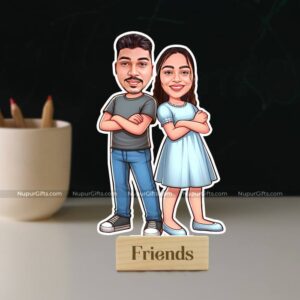 Custom Friends Forever Caricature Photo Stand - personalized, unique gift. 1