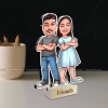 Custom Friends Forever Caricature Photo Stand - personalized, unique gift. 2