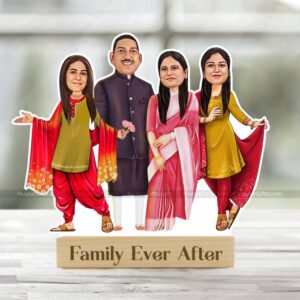 Family ever after Caricature Photo Stand