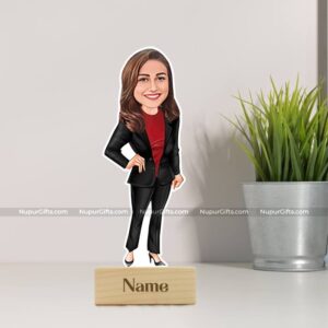 Personalized Female Caricature Photo Stand: Fun Event Decor & Unique Gift Idea 1