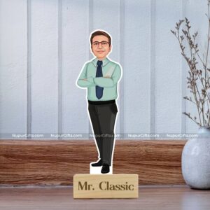 Corporate Charisma: Personalized Professional Caricature Photo Stand! 1