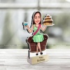 Custom Birthday Girl Caricature Photo Stand: Personalized Cartoon Portrait Decor 2
