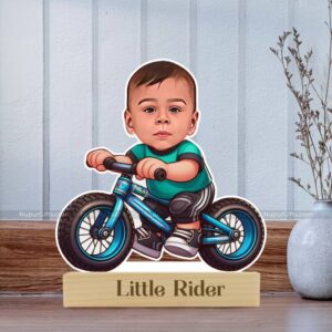 Little Rider Caricature Photo Stand - Unique Personalized Souvenir