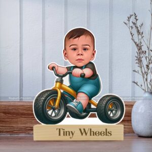 Personalized cute kid cartoon caricature stand 2