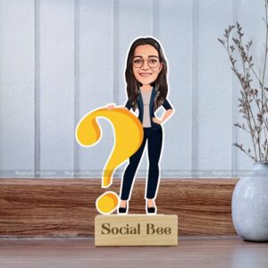 Social Bee Caricature Photo Stand 1