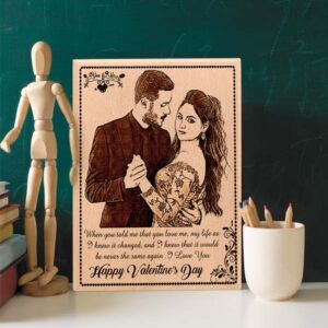 Custom Engraved Photo Frame for Valentine's Day - Personalized Gift