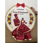 Couple Wedding Customized Handmade Embroidery Hoop with Save The Date 1